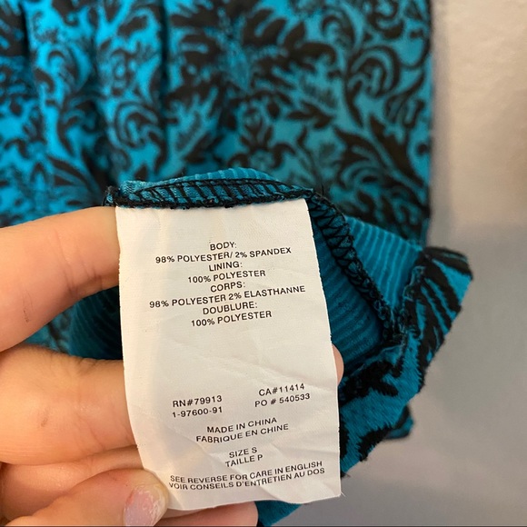 MOTHERHOOD MATERNITY BLUE VELVET DRESS {S} - Picture 7 of 8